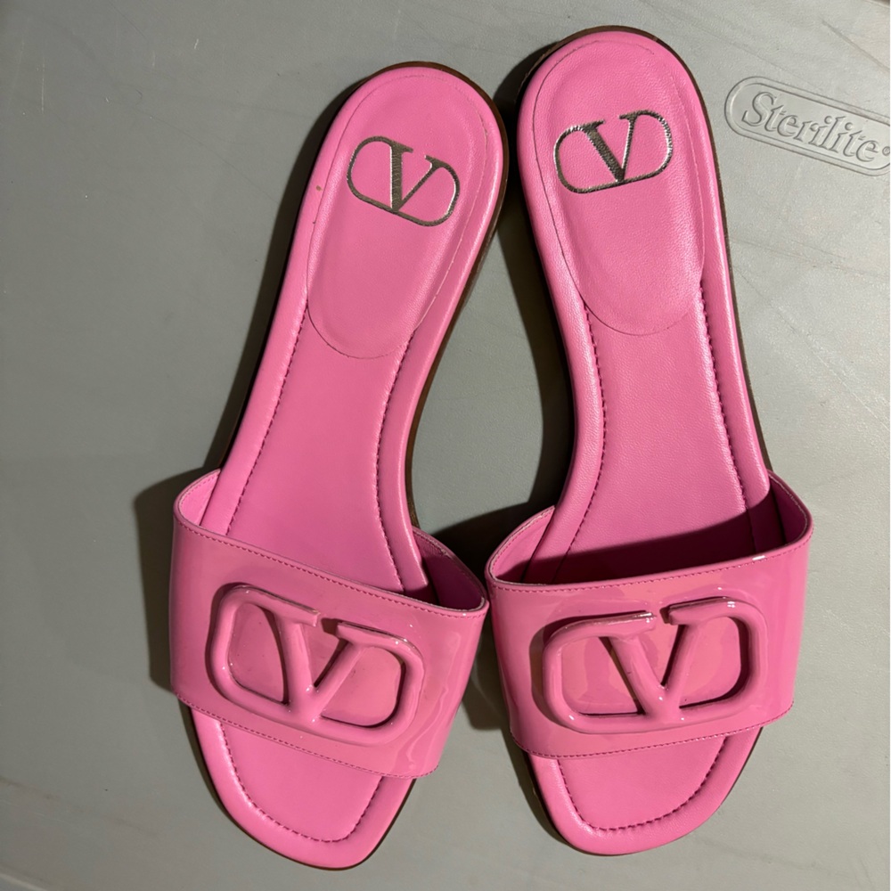 Valentino Pink Sandals with Bold Design